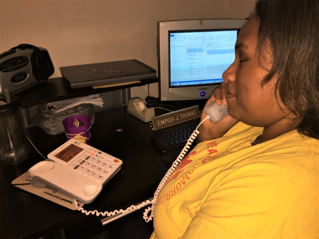 Empish Using a Landline Phone