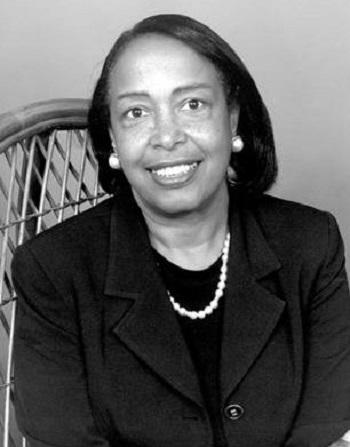 A black and white photo of a young Patricia E. Bath