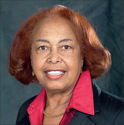 A color photo of an older Patricia E. Bath