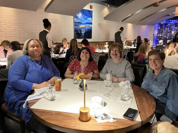 Empish having dinner with colleagues from APH/VisionAware